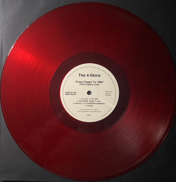4 SKINS "From Chaos to 1984" LP (Red Vinyl)