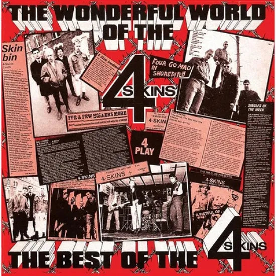 4 SKINS "The Wonderful World of the 4 Skins" LP (Red Vinyl)