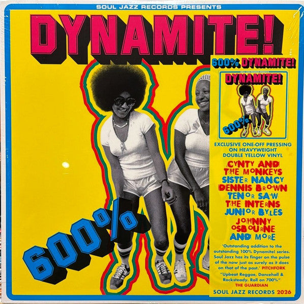 VARIOUS ARTISTS - 600% DYNAMITE! Ska, Soul, Rocksteady, Funk and Dub in Jamaica LPx2 (Yellow)