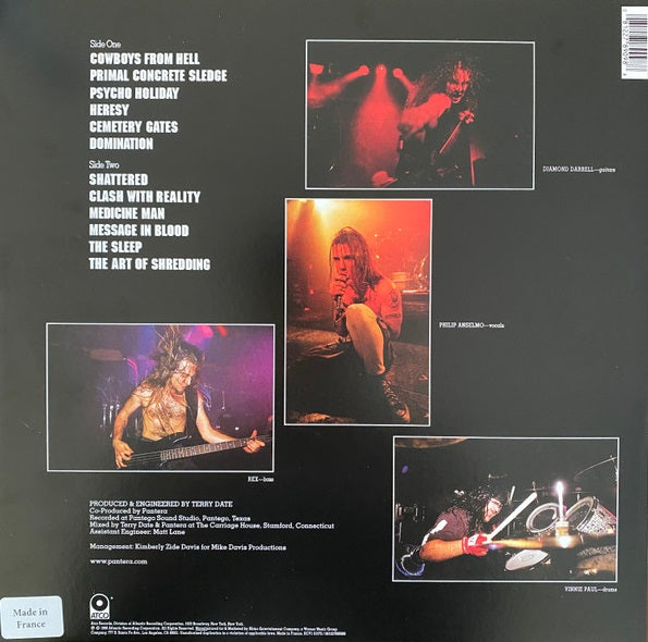 PANTERA "Cowboys From Hell" LP (Colored Vinyl)