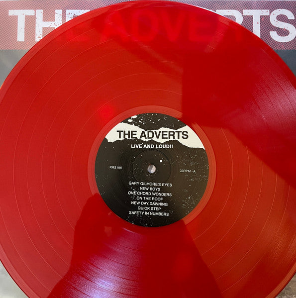ADVERTS, THE "Live and Loud" LP (Red Vinyl)