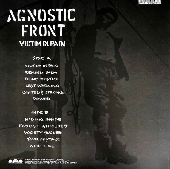 AGNOSTIC FRONT "Victim in Pain" LP (Yellow Vinyl)
