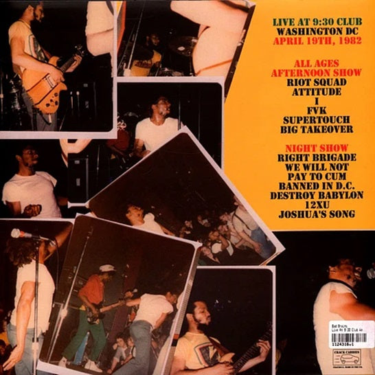 BAD BRAINS "Live at 9:30 Club" LP