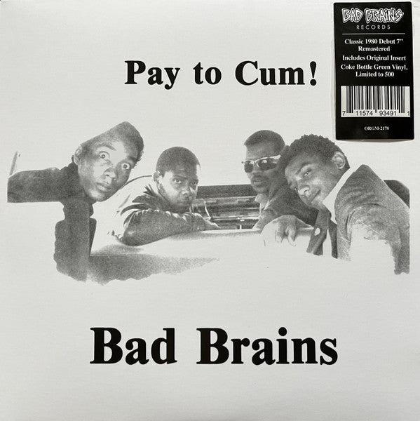 BAD BRAINS "Pay To Cum!" (Green Vinyl)