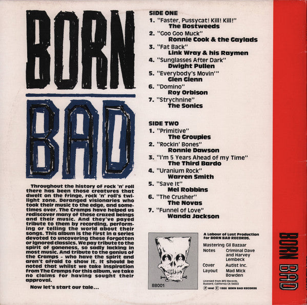 VARIOUS - "Born Bad" LP