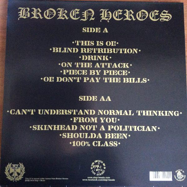 BROKEN HEROES "This is Oi!" LP (Gold Vinyl)