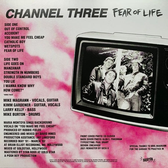 CHANNEL 3 "Fear of Life" LP (2021)