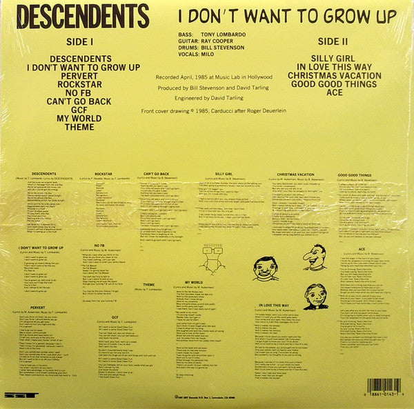 DESCENDENTS "I Don't Want To Grow Up" LP