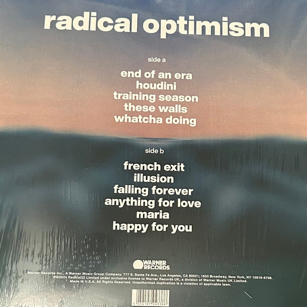 LIPA, DUA "Radical Optimism" LP (Red Vinyl)
