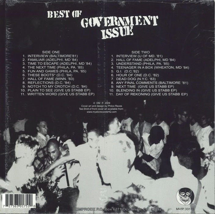 GOVERNMENT ISSUE "Best Of" LP
