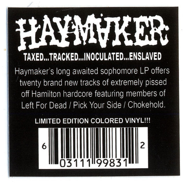 HAYMAKER "Taxed...Tracked...Inoculated...Enslaved" LP (Gold Vinyl)
