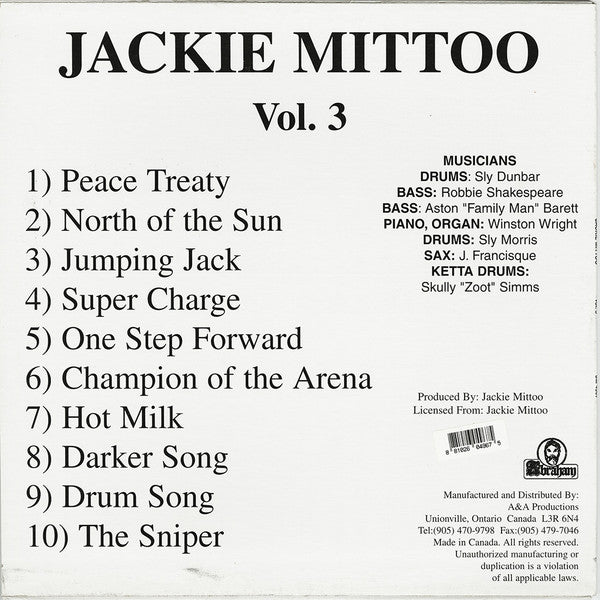 MITTOO, JACKIE "Show Case Volume 3" LP