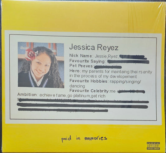 REYEZ, JESSICA "Paid in Memories" LP