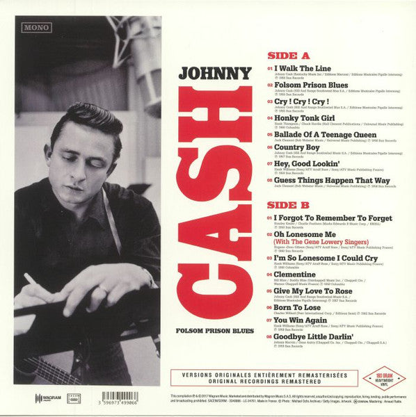 CASH, JOHNNY "Folsom Prison Blues" LP