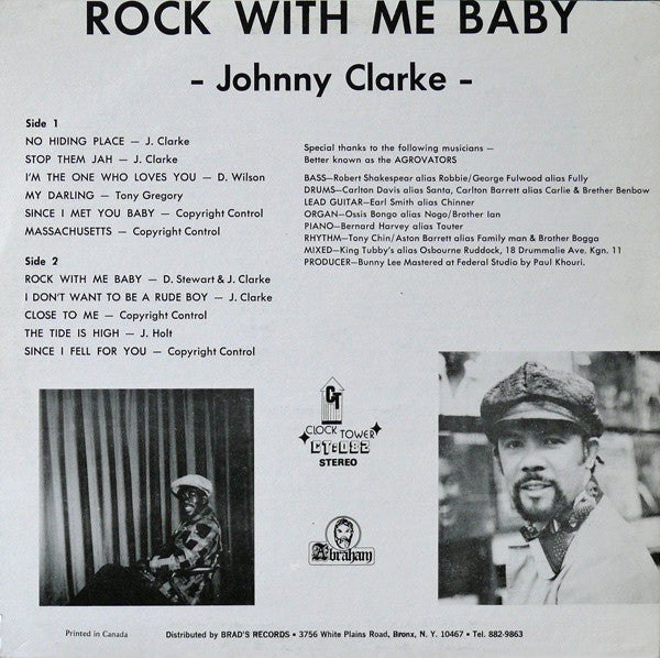 CLARKE, JOHNNY "Rock With Me Baby" LP (Purple Vinyl)