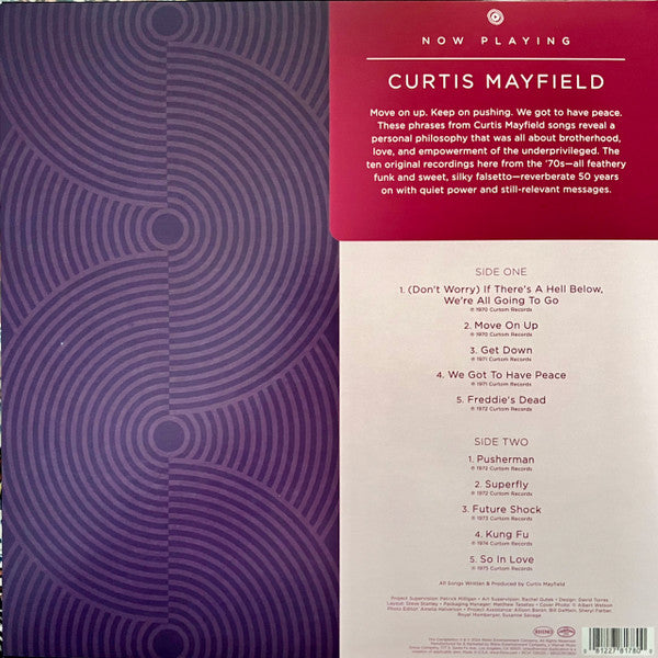 MAYFIELD, CURTIS "Now Playing" LP (Purple Vinyl)