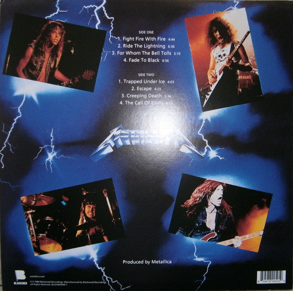 METALLICA "Ride The Lightning" LP (2016)
