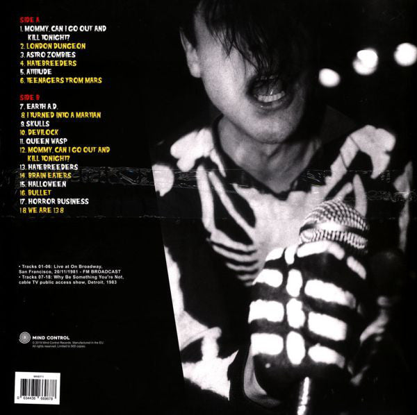 MISFITS "We Were 138 (San Francisco 1981 + Live Detroit 1983)" LP (Splatter Vinyl)