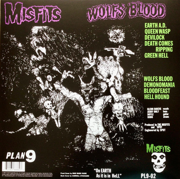 MISFITS "Earth A.D. / Wolfs Blood" LP (Purple Swirl Vinyl)