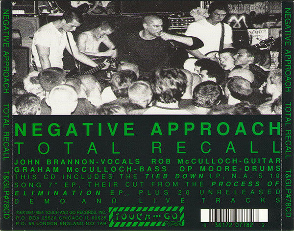 NEGATIVE APPROACH "Total Recall" CD