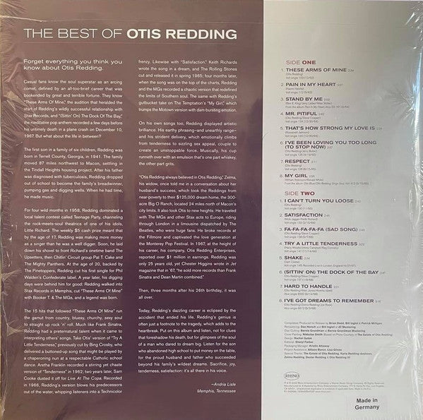 REDDING, OTIS "The Very Best of Otis Redding" LP