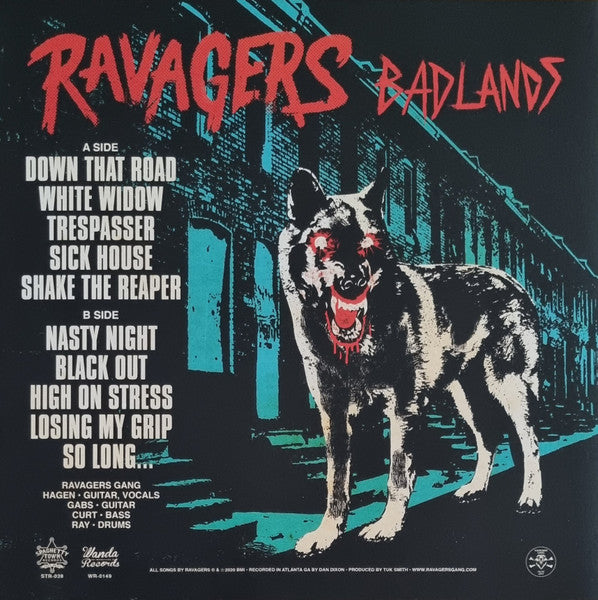RAVAGERS "Badlands" LP (Blue Vinyl)