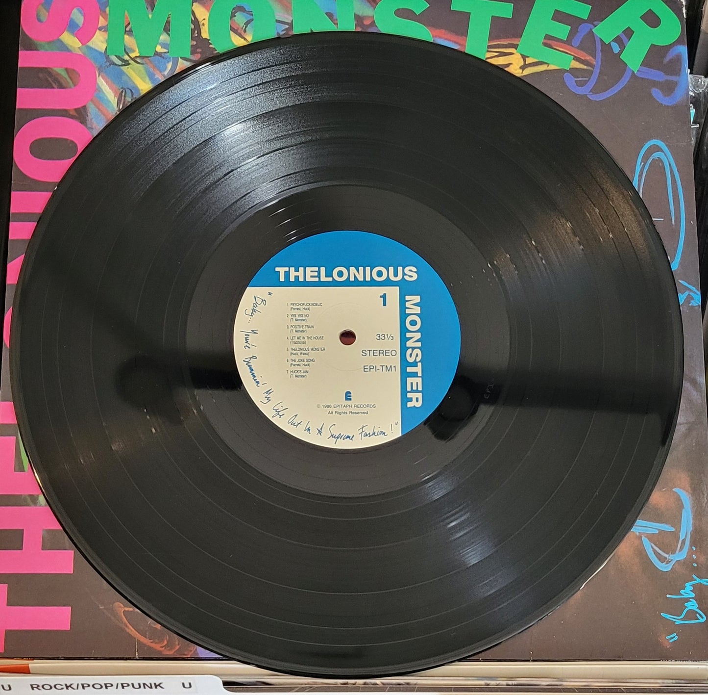 THELONIOUS MONSTER "Baby...You're Bummin' My Life Out In A Supreme Fashion" LP (1986) VG+/VG+