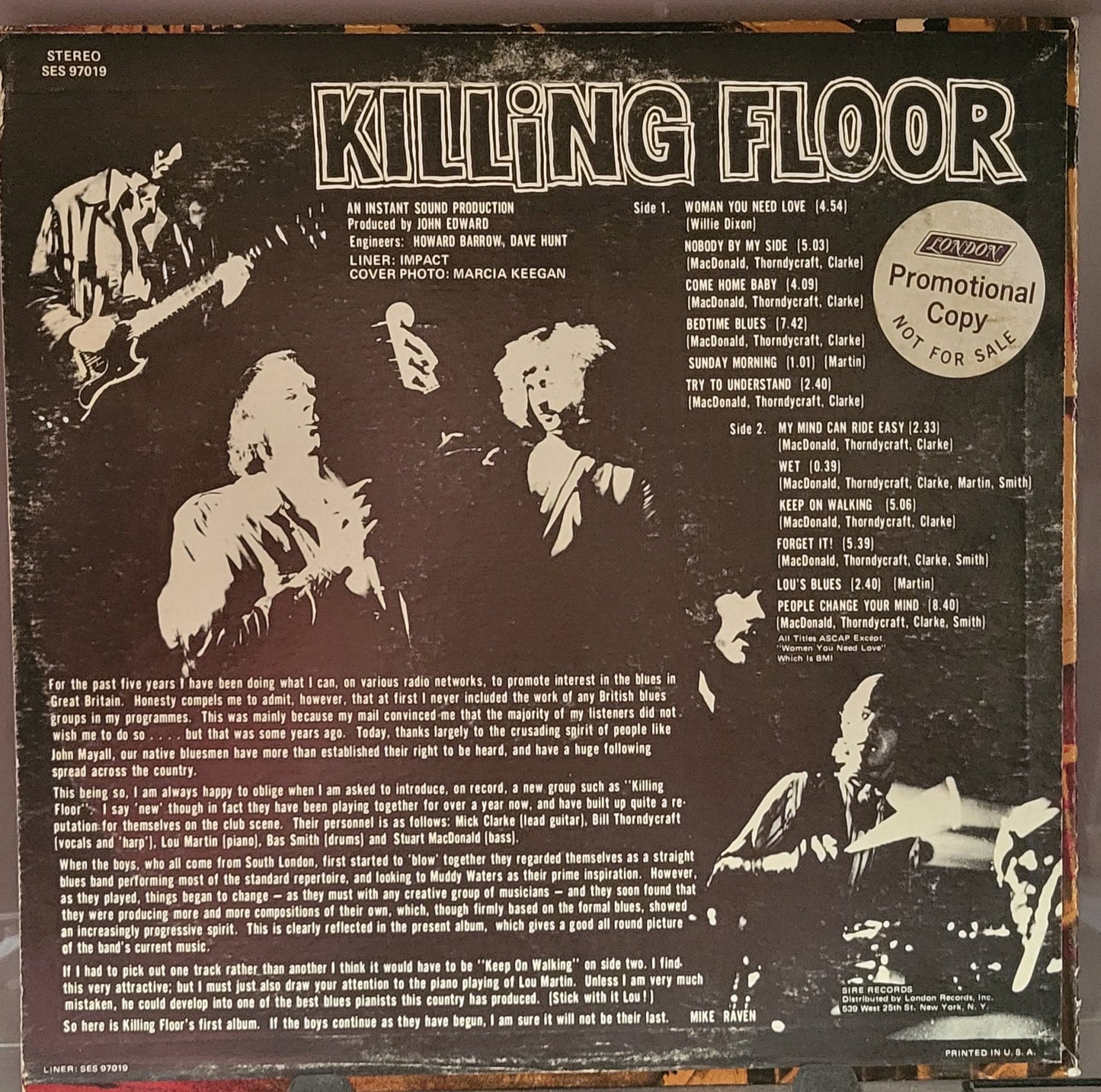 KILLING FLOOR "Killing Floor" LP (1970)