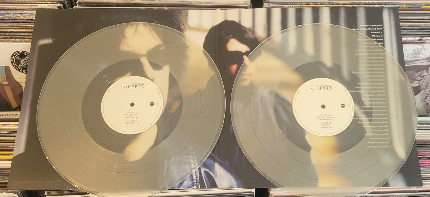ECHO AND THE BUNNYMEN "Siberia" (2021) Indie Rock Clear Vinyl Reissue VG+/VG+