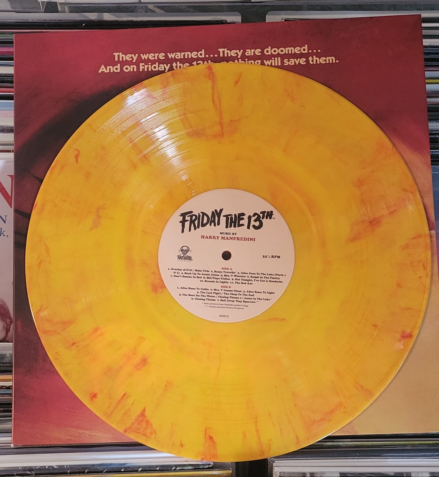 FRIDAY THE 13TH (Original Motion Picture Score) Harry Manfredini ORANGE 180g NM