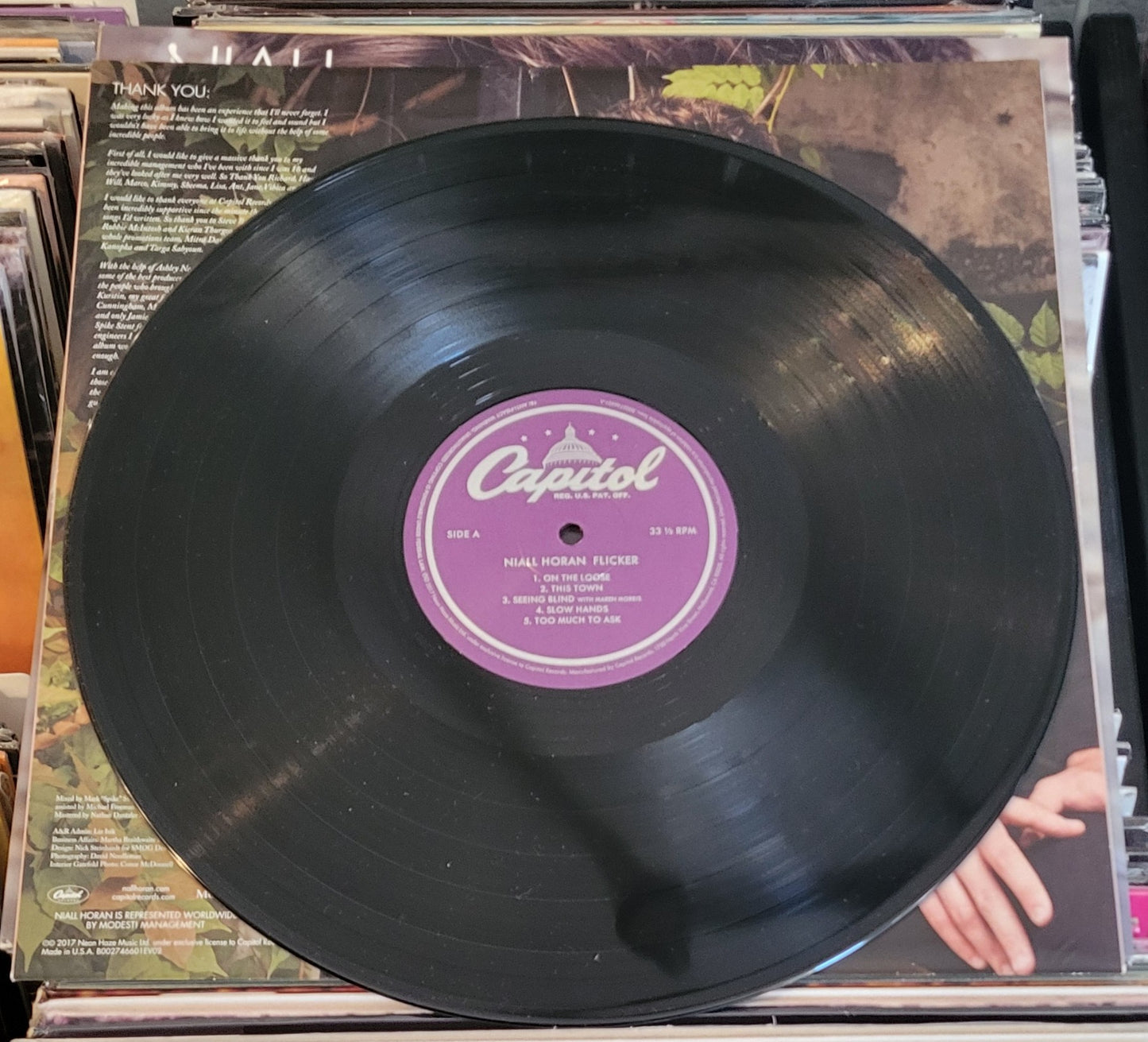 HORAN, NIALL "Flicker" LP (2017) Irish Pop CAPITOL VG+/VG+