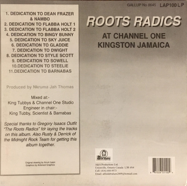 ROOTS RADICS "Live at Channel One (Kingston)" LP