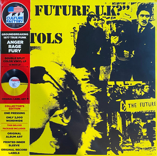 SEX PISTOLS "No Future U.K?" LP (Yellow/Black Vinyl)