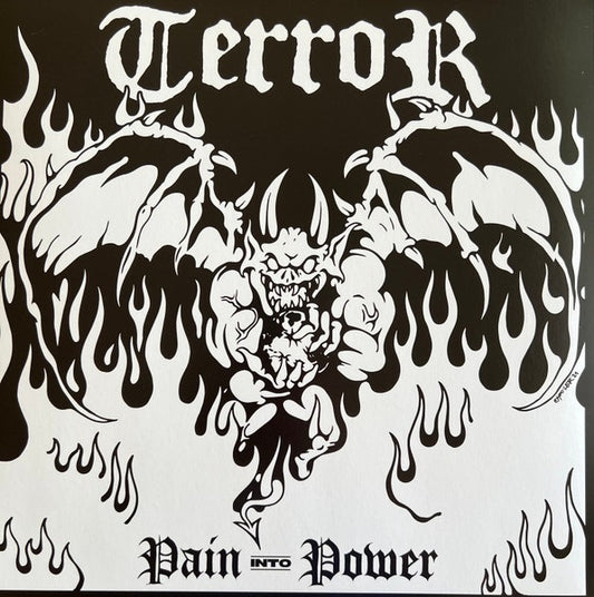 TERROR "Pain Into Power" LP (Clear w/Black & Silver Twist)