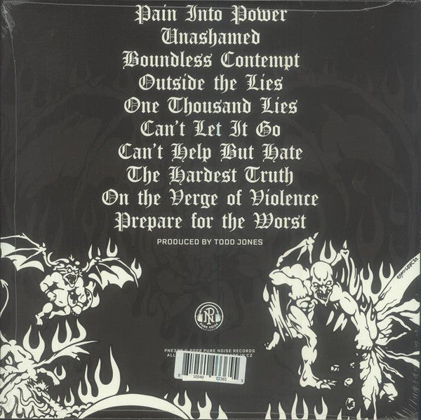 TERROR "Pain Into Power" LP (Clear w/Black & Silver Twist)