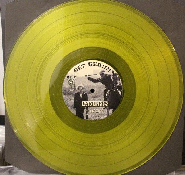 THE VARUKERS/ENGLISH DOGS "Massacred Millions / To The Ends Of The Earth" LP (Yellow Vinyl))