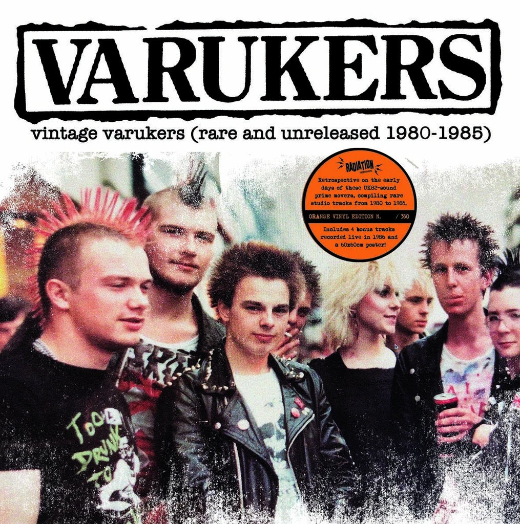 VARUKERS "Vintage Varukers (Rare and Unreleased 1980-1985)" LP (Orange Vinyl)