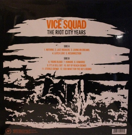 VICE SQUAD "The Riot City Years" LP (Yellow Vinyl)