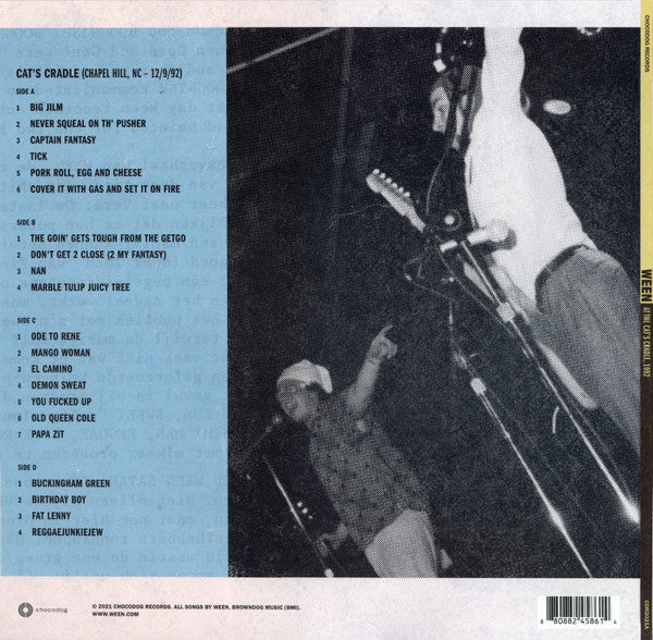 WEEN "At The Cat's Cradle, 1992" LPx2 (Milky Clear Vinyl)