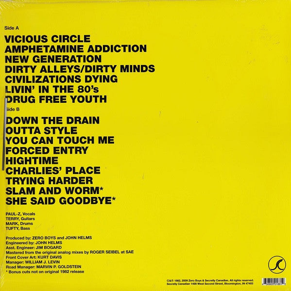 ZERO BOYS "Vicious Circle" LP