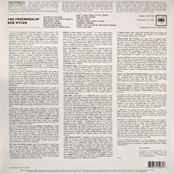 DYLAN, BOB "The Freewheelin' Bob Dylan" LP (180g)