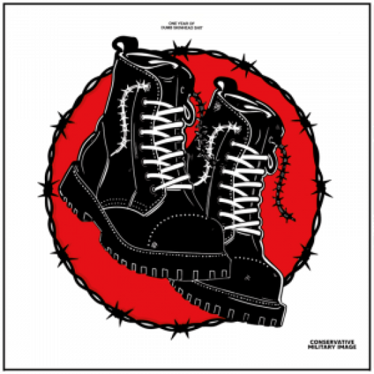 CONSERVATIVE MILITARY IMAGE "One Year of Dumb Skinhead Shit" LP (Red Vinyl)