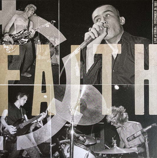 FAITH "Live at CBGB's 1981" LP (Black/Gold Vinyl)