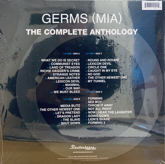 GERMS "(MIA) The Complete Anthology" LPX2 (Splatter Vinyl)