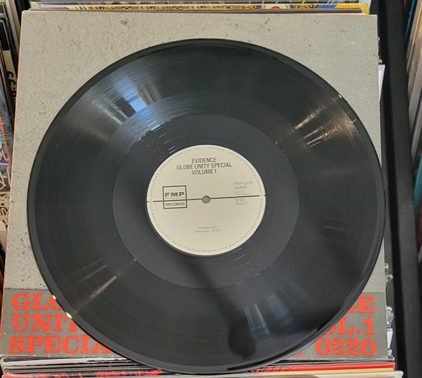 GLOBE UNITY SPECIAL "Evidence Vol 1" LP (1976) Free Jazz German Press VG+/VG+