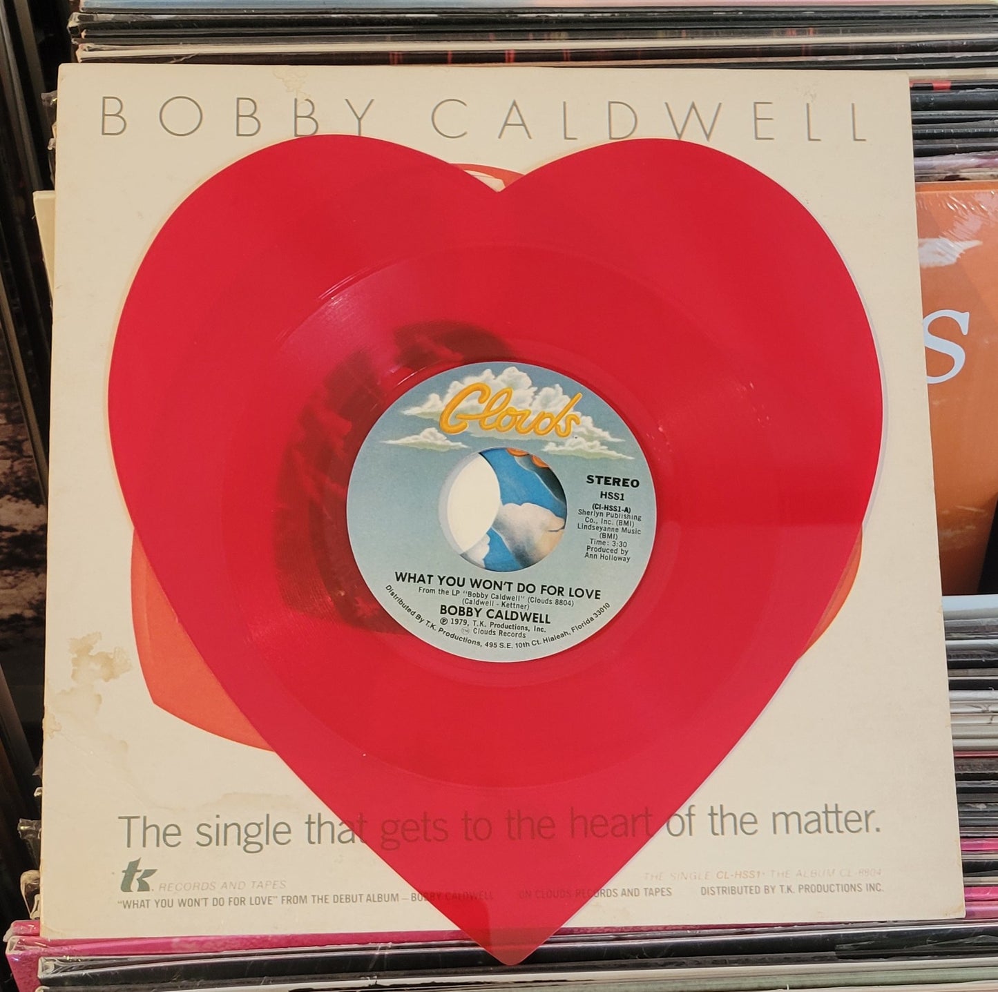CALDWELL, BOBBY "What You Won't Do For Love / Love Won't Wait" (1979) Heart Shaped 7"