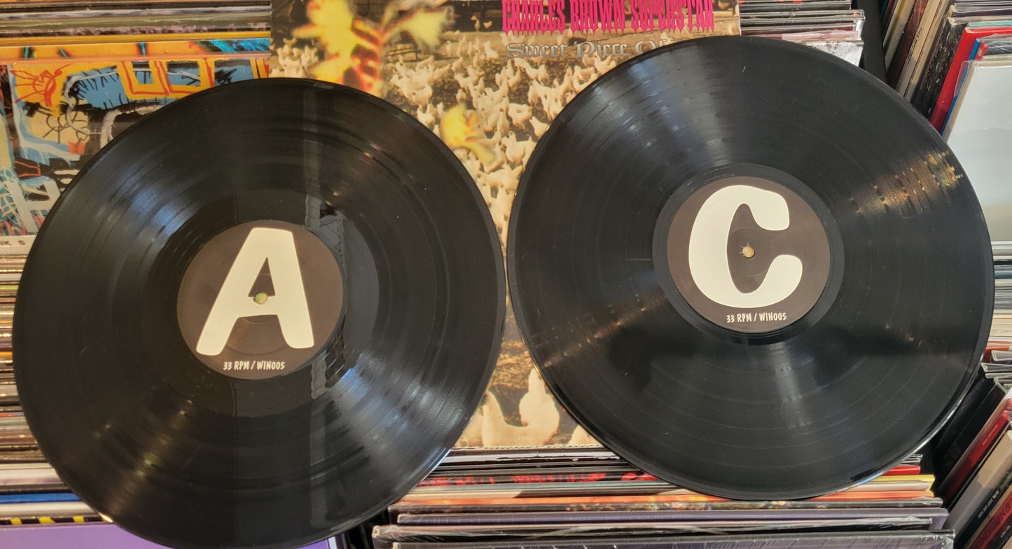 CHARLES BROWN SUPERSTAR Double LP (1995) Rock Li-Fi VG+/VG+