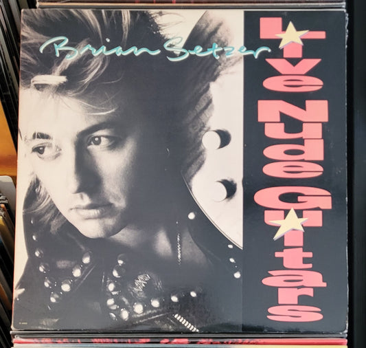 SETZER, BRIAN "Live Nude Guitars" LP (1988) STRAY CATS Rockabilly VG/VG
