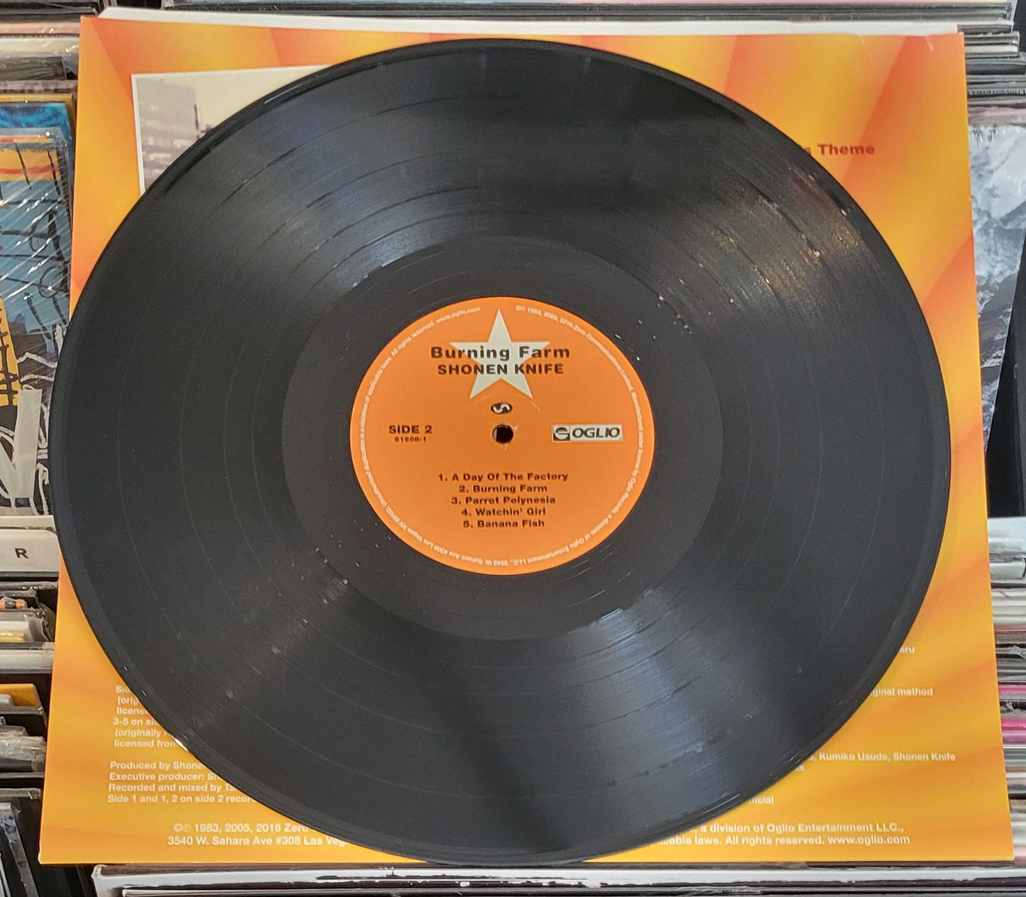 SHONEN KNIFE "Burning Farm" LP (2016) Alt Rock Punk VG+/VG+