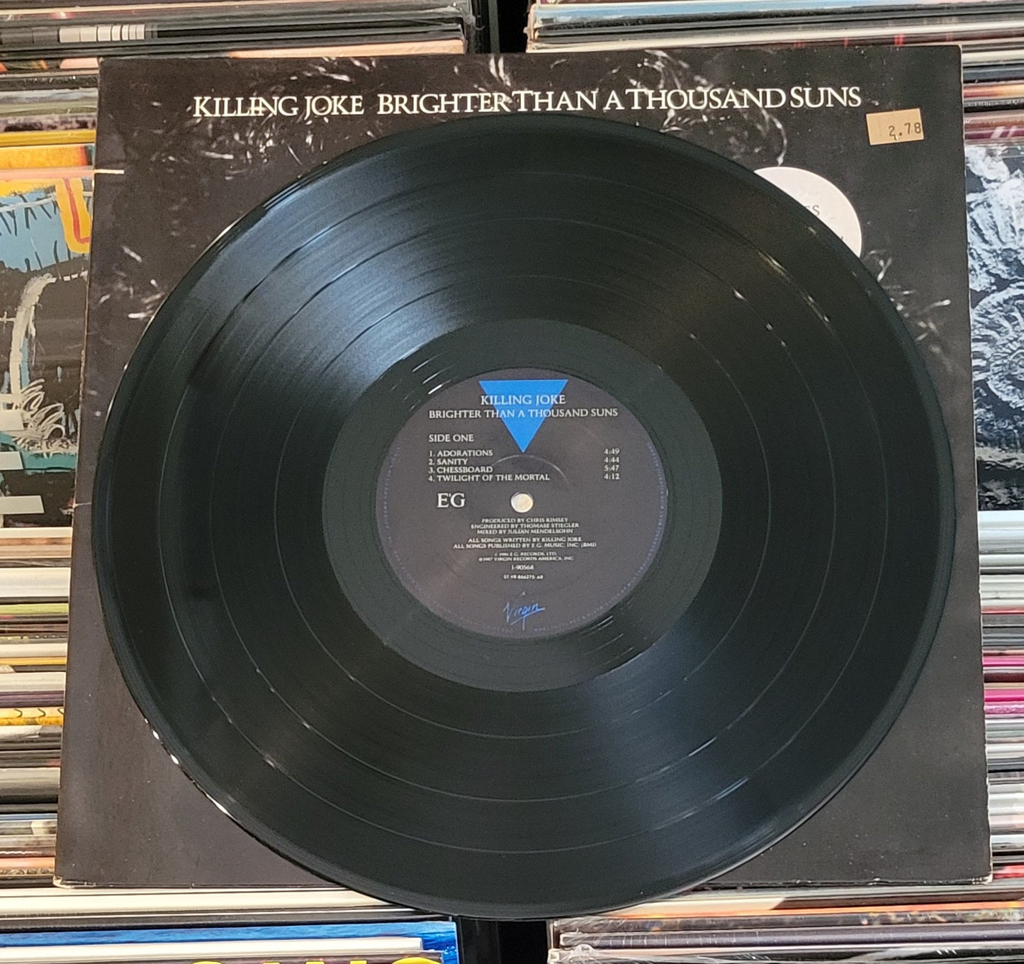 KILLING JOKE "Brighter Than a Thousand Suns" LP (1986) Rock New Wave VG/VG